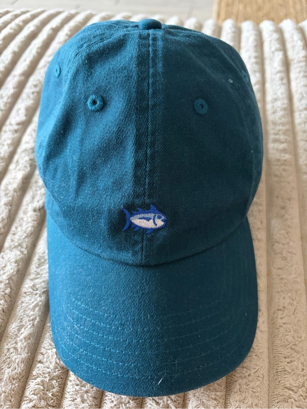Southern Tide Teal Embroidered Fish Hat NWOT